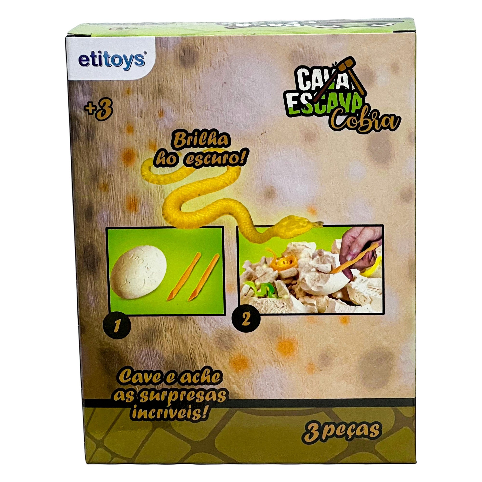 Cava Escava Cobra Com Ferramentas Brinquedo Arqueólogo - Imagem 3