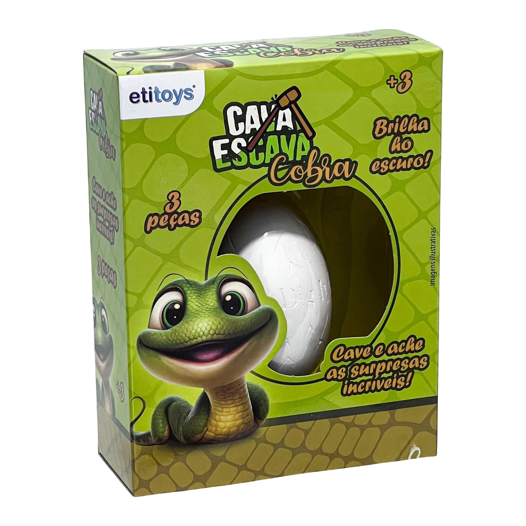 Cava Escava Cobra Com Ferramentas Brinquedo Arqueólogo - Imagem 2