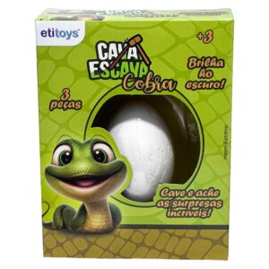 Cava Escava Cobra Com Ferramentas Brinquedo Arqueólogo