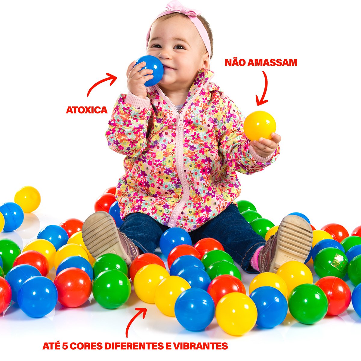 200 Unidades de Bolinhas De Piscina Infantil Coloridas Que Não Amassam - Imagem 2