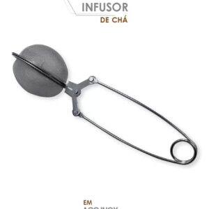 Infusor De Chá Reutilizável Inox Coador E Peneira De Ervas