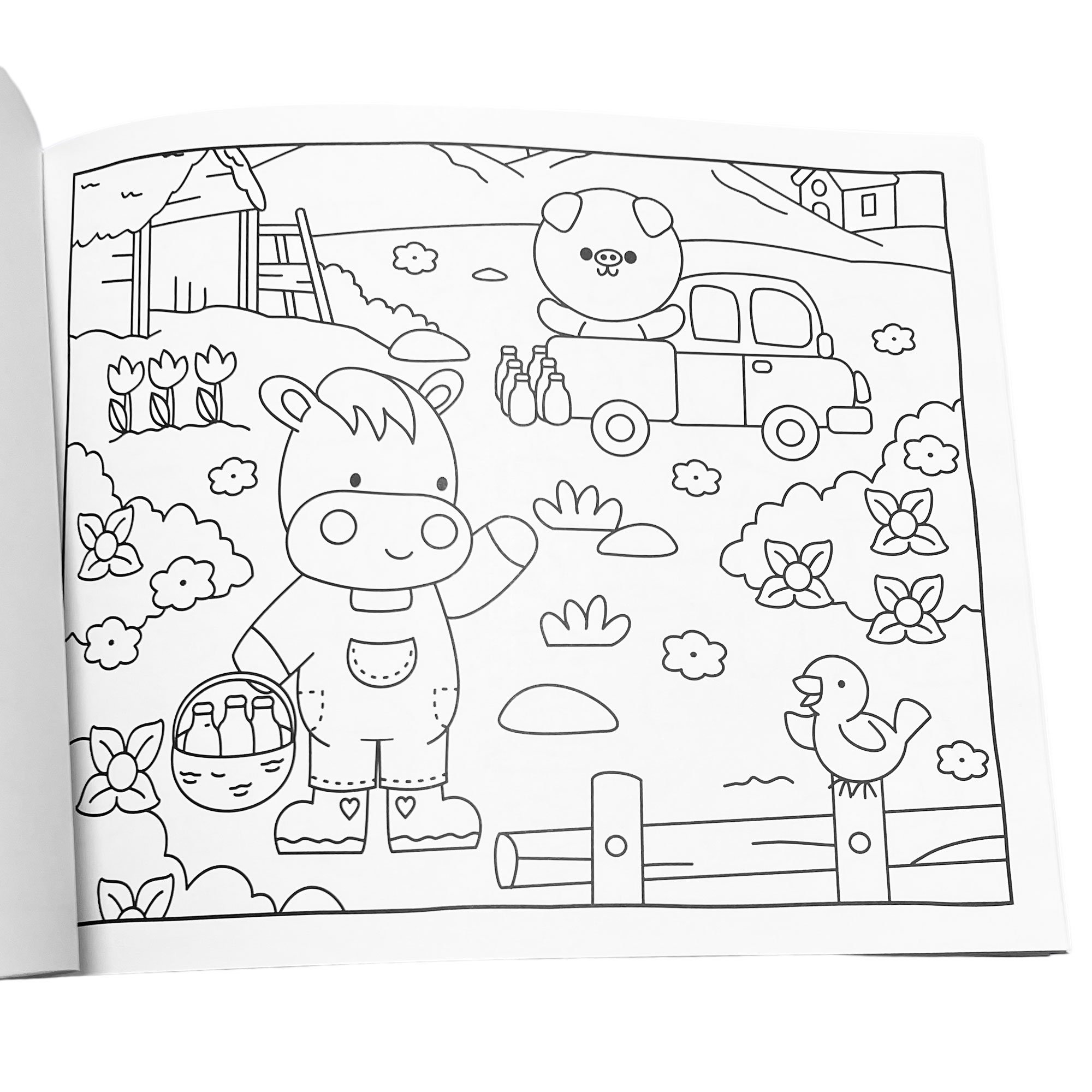 Livro De Colorir Coleção Comfy & Cozy + 24 Marcadores Ponta Dupla - Imagem 4