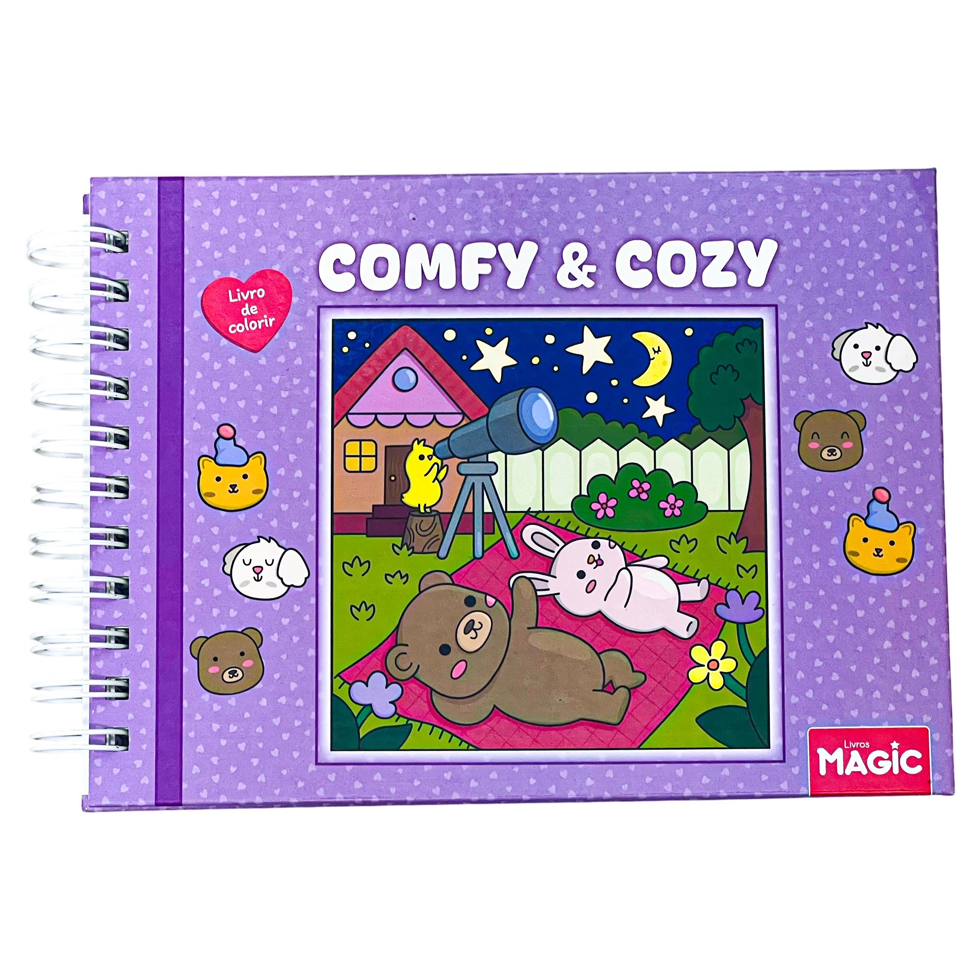 Livro De Colorir Comfy & Cozy Capa Dura