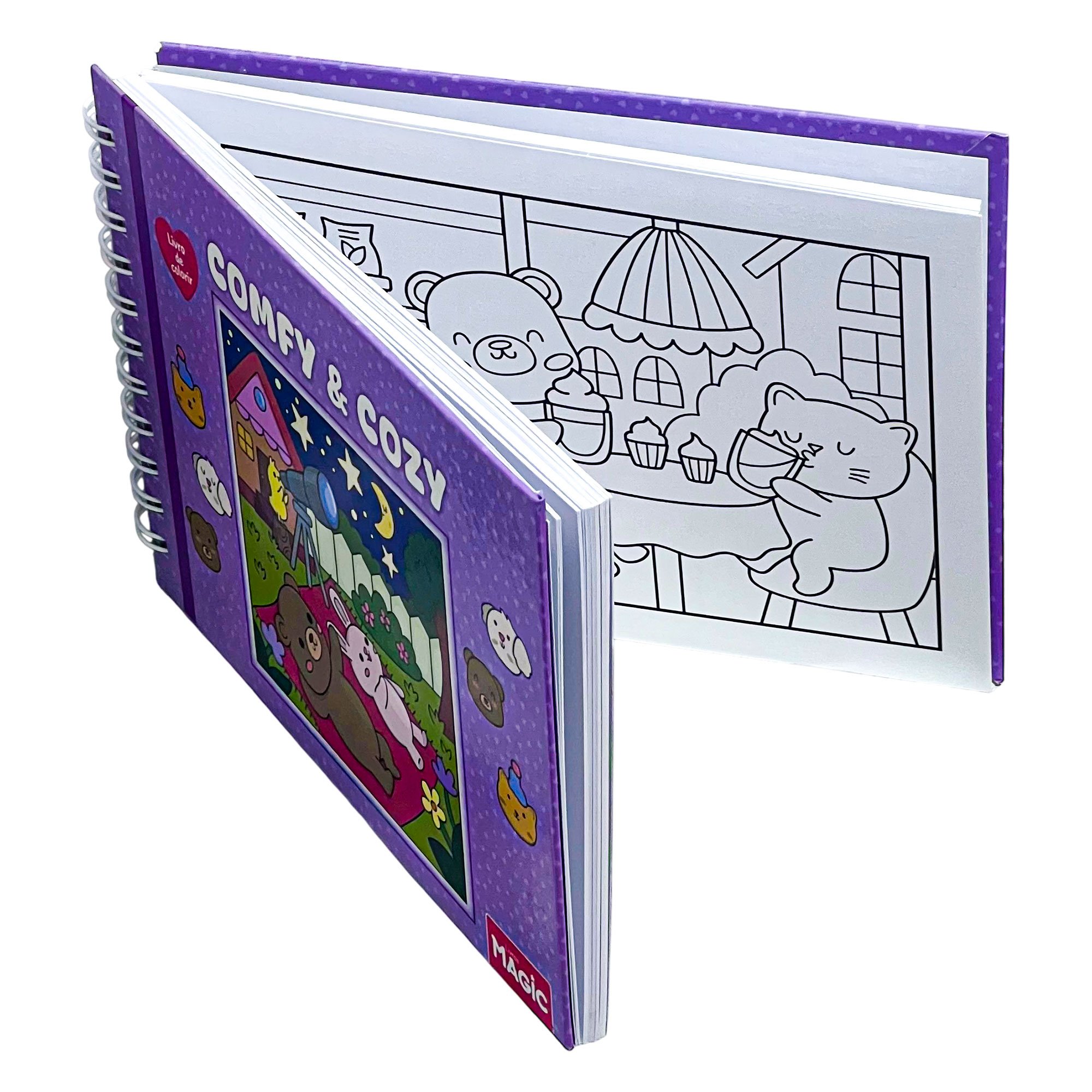 Livro De Colorir Comfy & Cozy Capa Dura - Imagem 2