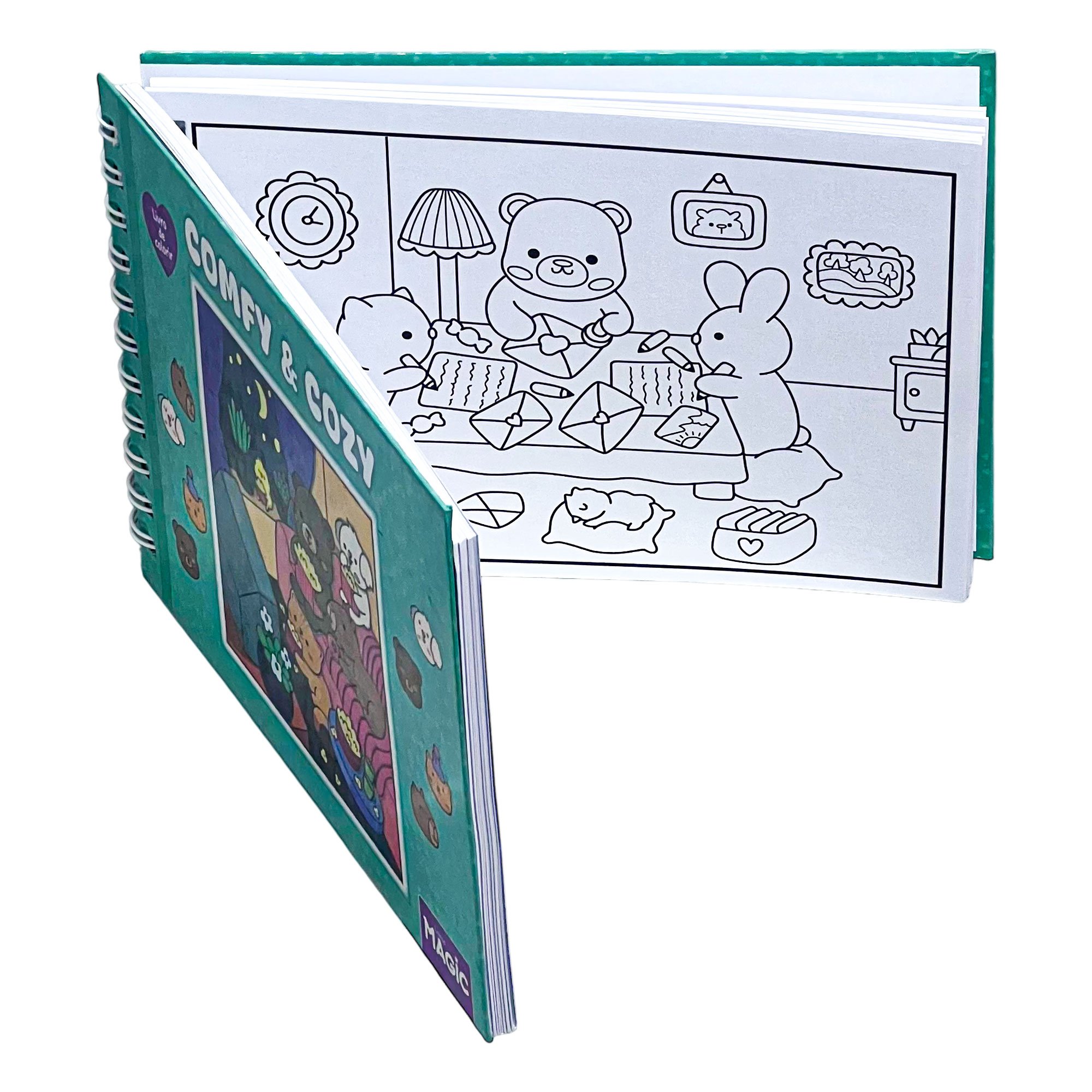 Livro De Colorir Comfy & Cozy Capa Dura - Imagem 6