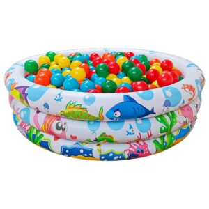 Piscina Infantil Inflável 180 Litros Colorida + 100 Bolinhas