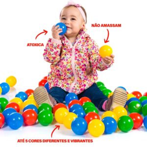 300 Unidades de Bolinhas De Piscina Infantil Coloridas Que Não Amassam