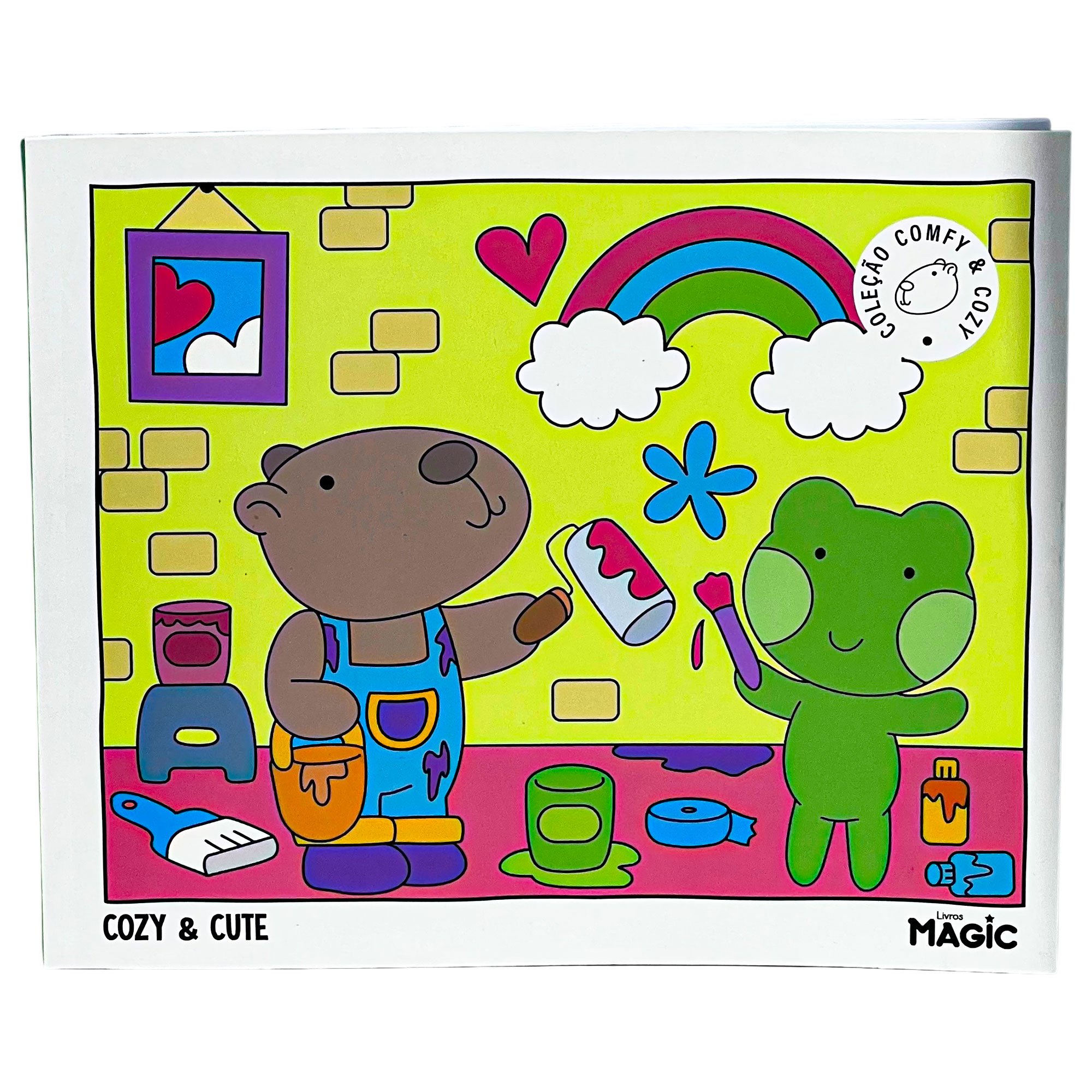 Livro De Colorir Coleção Comfy & Cozy + 24 Marcadores Ponta Dupla - Imagem 3